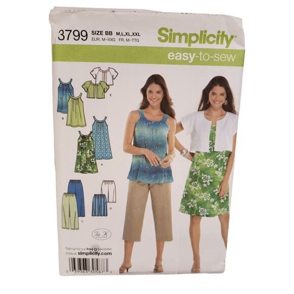 Simplicity Easy to Sew Womens Dresses Sewing Pattern Size M-XXL UNCUT 3799 - Picture 7 of 7